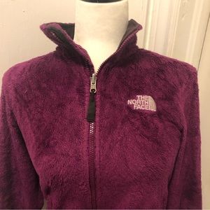 The North Face ladies teddy fleece full zip sweater size small